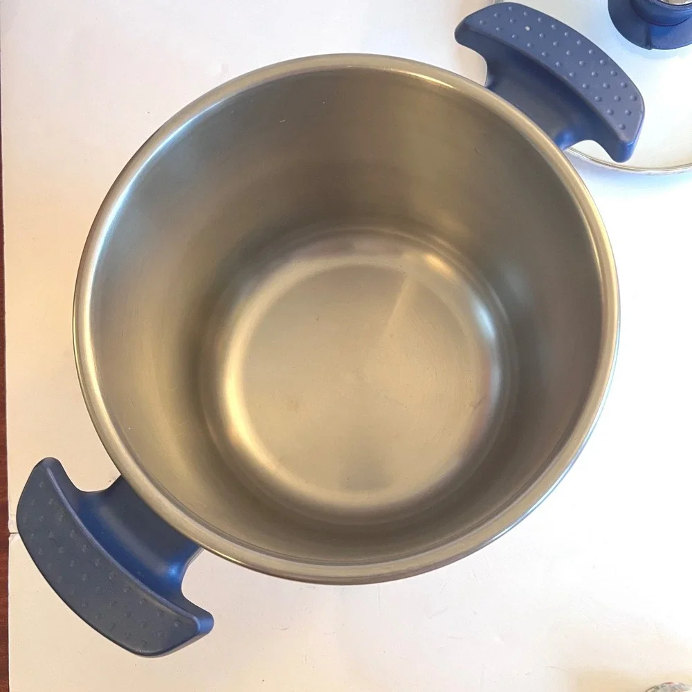 VTG T-Fal SEB Diffusal 7.5L Stainless Steel Steamer Stock Pot France 3 Pc Set
